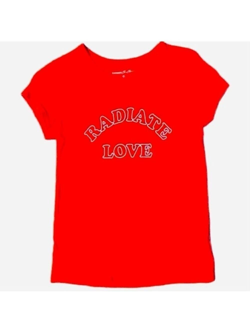 Express Red Graphic Radiate Love T-Shirt Size XS
